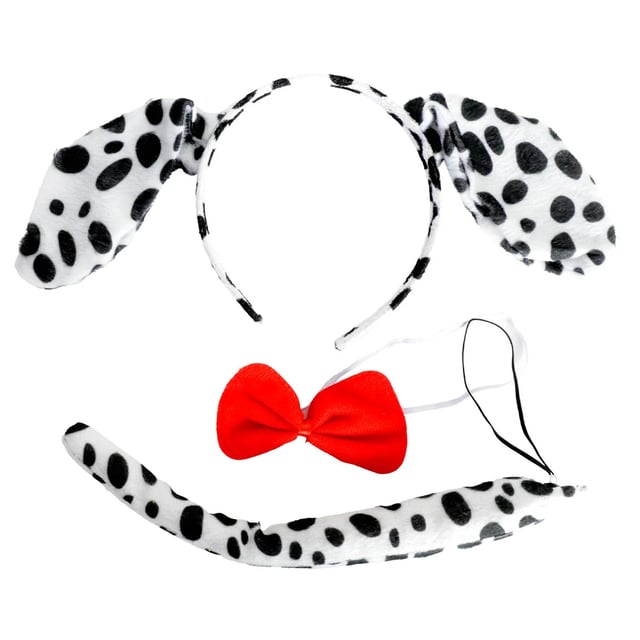 Spotted Puppy Costume Dalmatian Dog Ears And Tail Costume Set - Spotted Puppy Headband &amp; Tail For Halloween &amp; Cosplay Dalmatian Costume Toddler