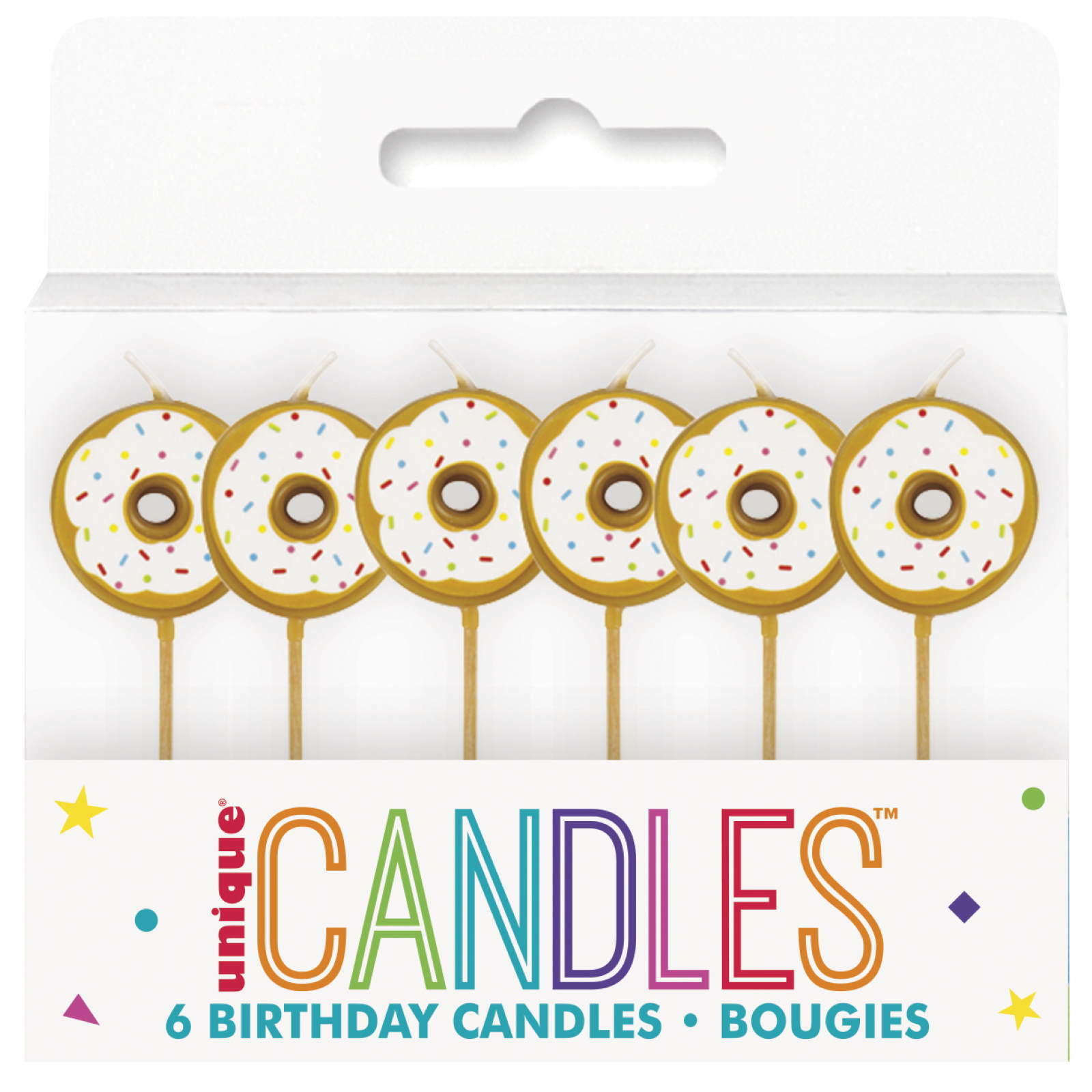 Donut Candles (Set of 6) 