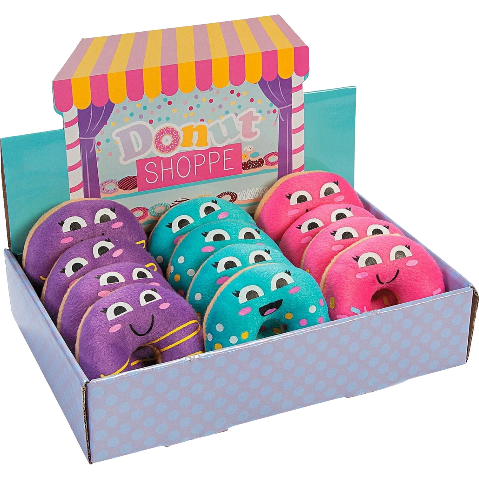 Donut Party Boxed Plush Donuts (Pack of 12)
