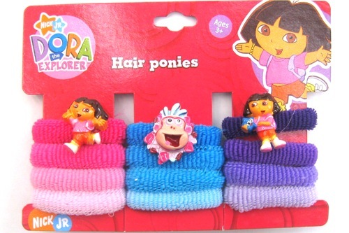 Dora The Explorer Hair Ties (Pack of 12)