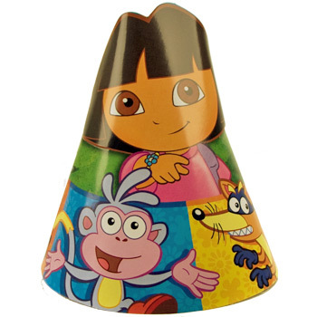 Dora The Explorer Party Hats (Pack of 8)