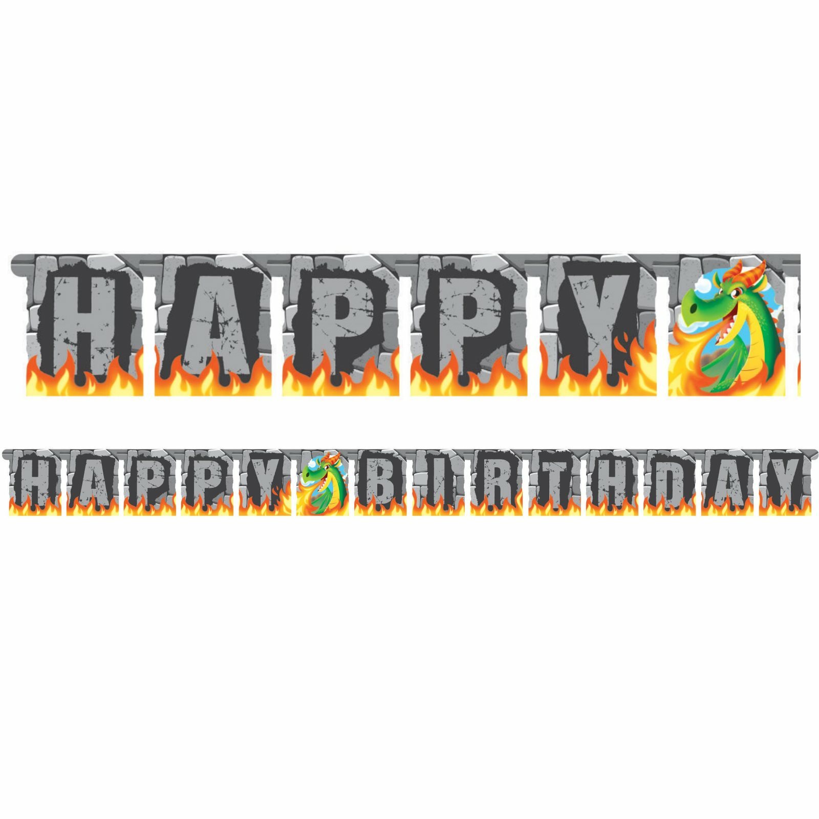 Dragons Happy Birthday Banner