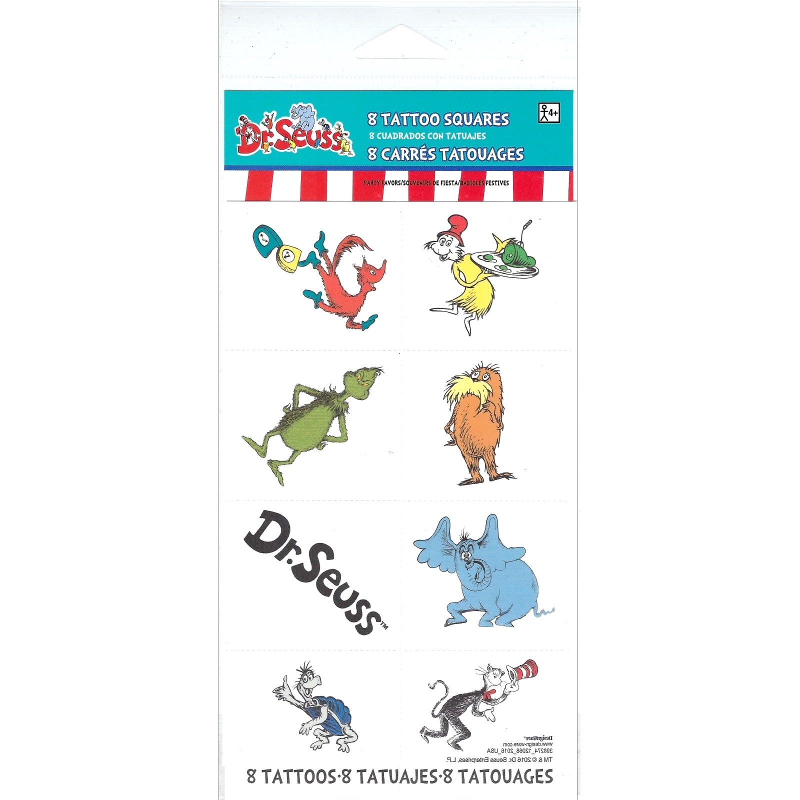Dr Seuss Tattoos (1 Sheet)