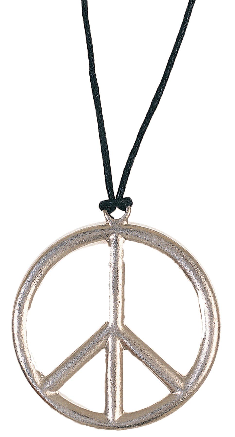 Retro Peace Pendant Metal Adult Costume Accessory
