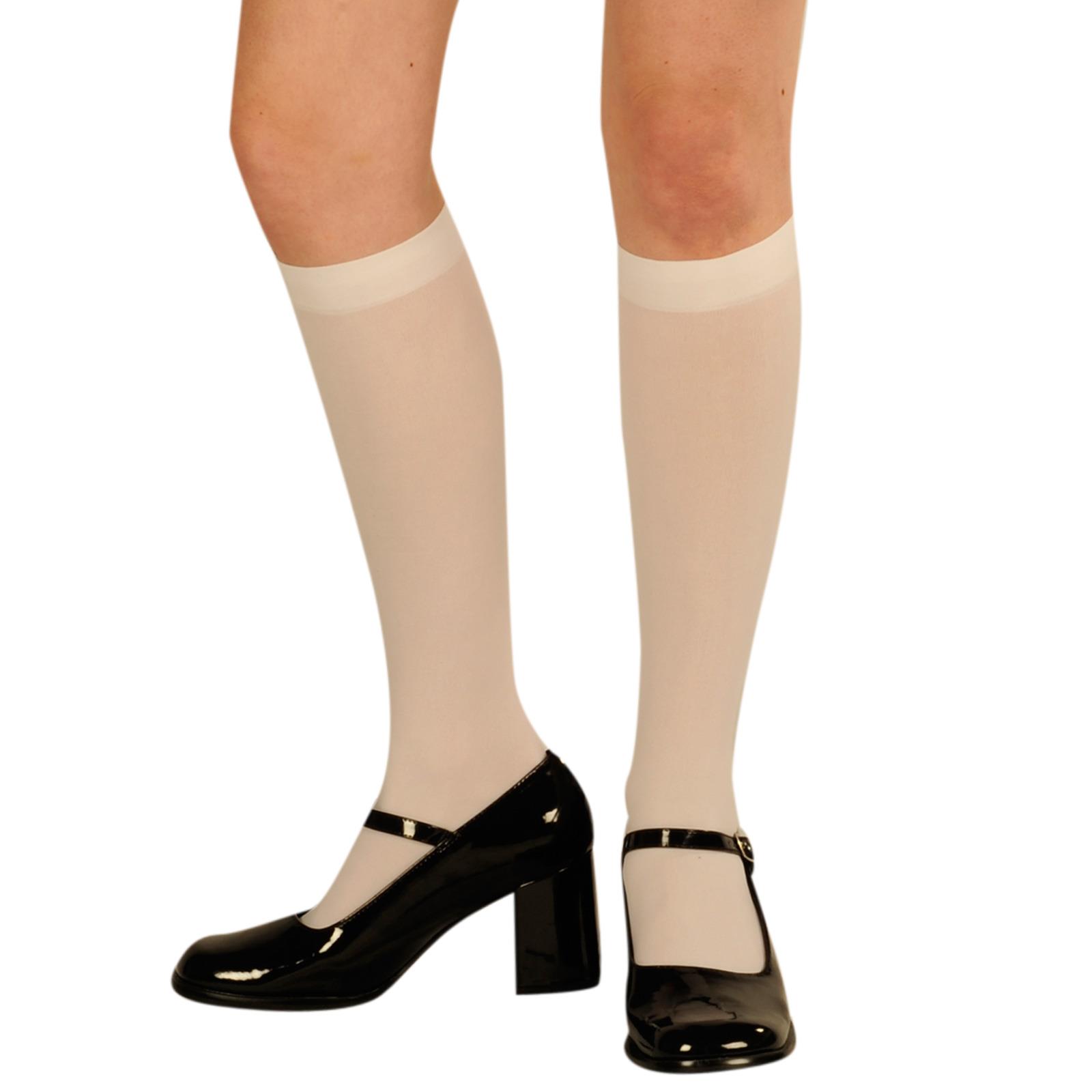 Knee High White Adult Stockings