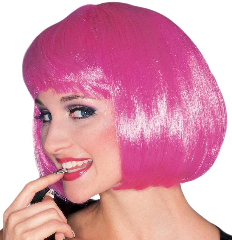 Hot Pink Supermodel Adult Wig