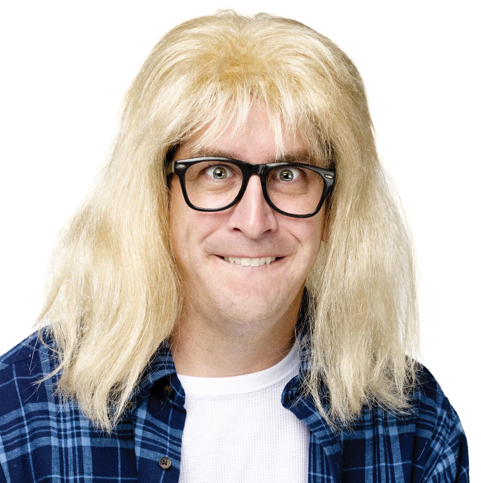 Wayne's World SNL Garth Wig Glasses Adult Costume Kit