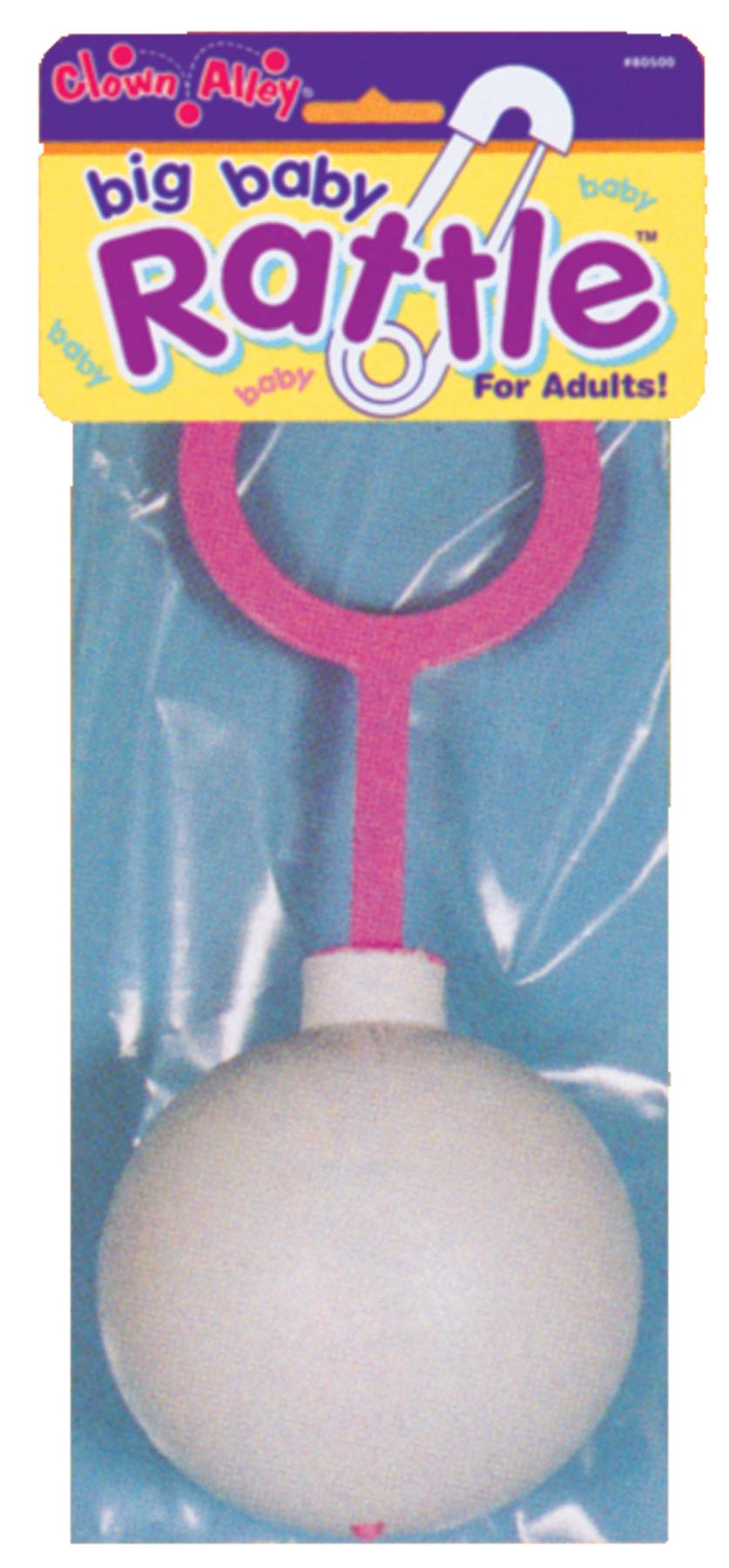 Large Pink Baby Rattle Adult Costume Accessory