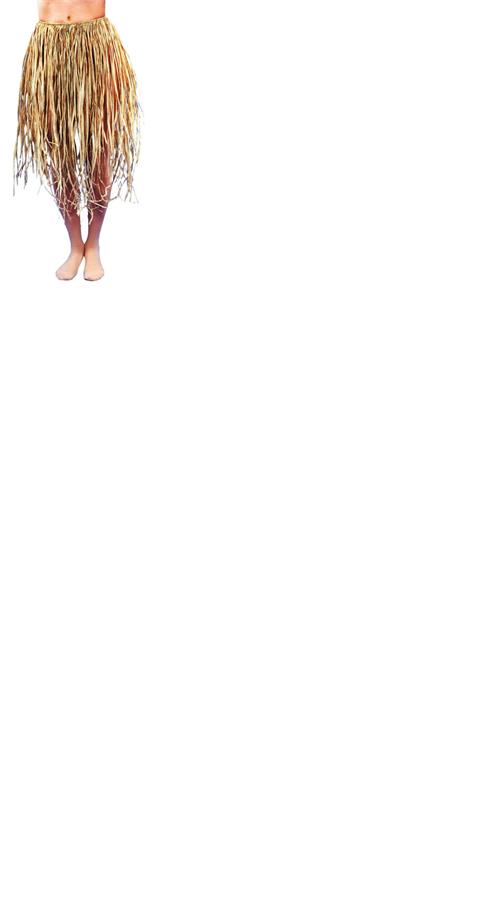 Real Grass Skirt Hawaiian Adult Costume Accessory