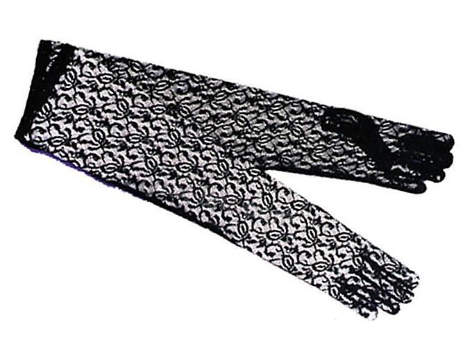 Black Lace Elbow Adult Gloves