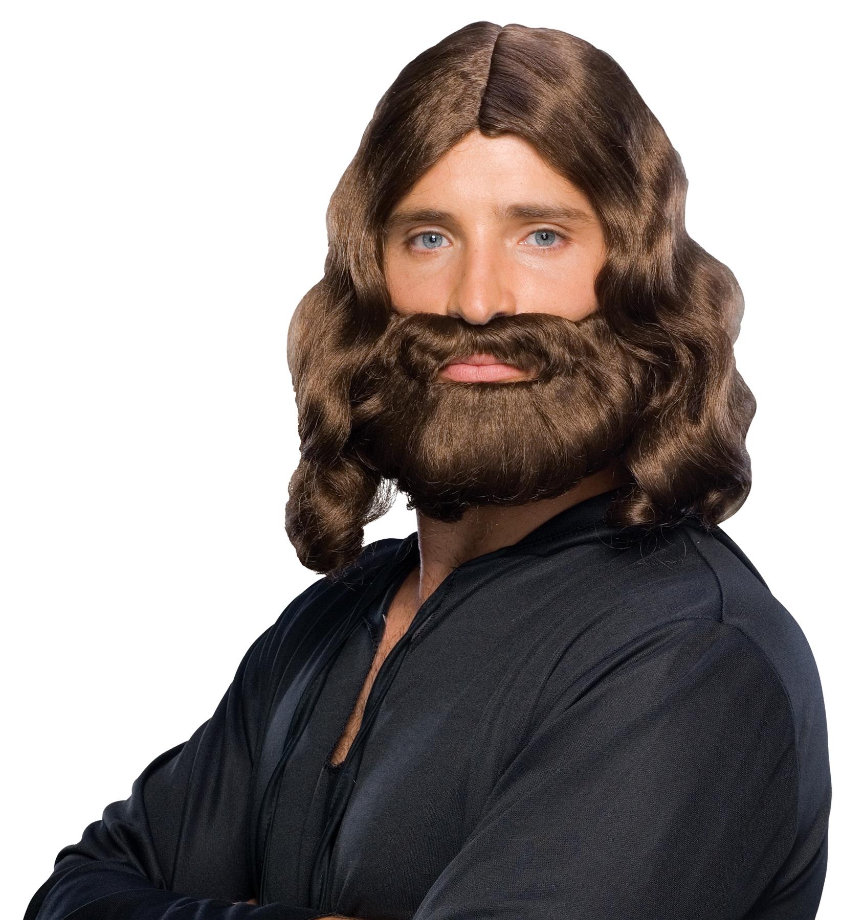 Brown Biblical Adult Beard & Wig