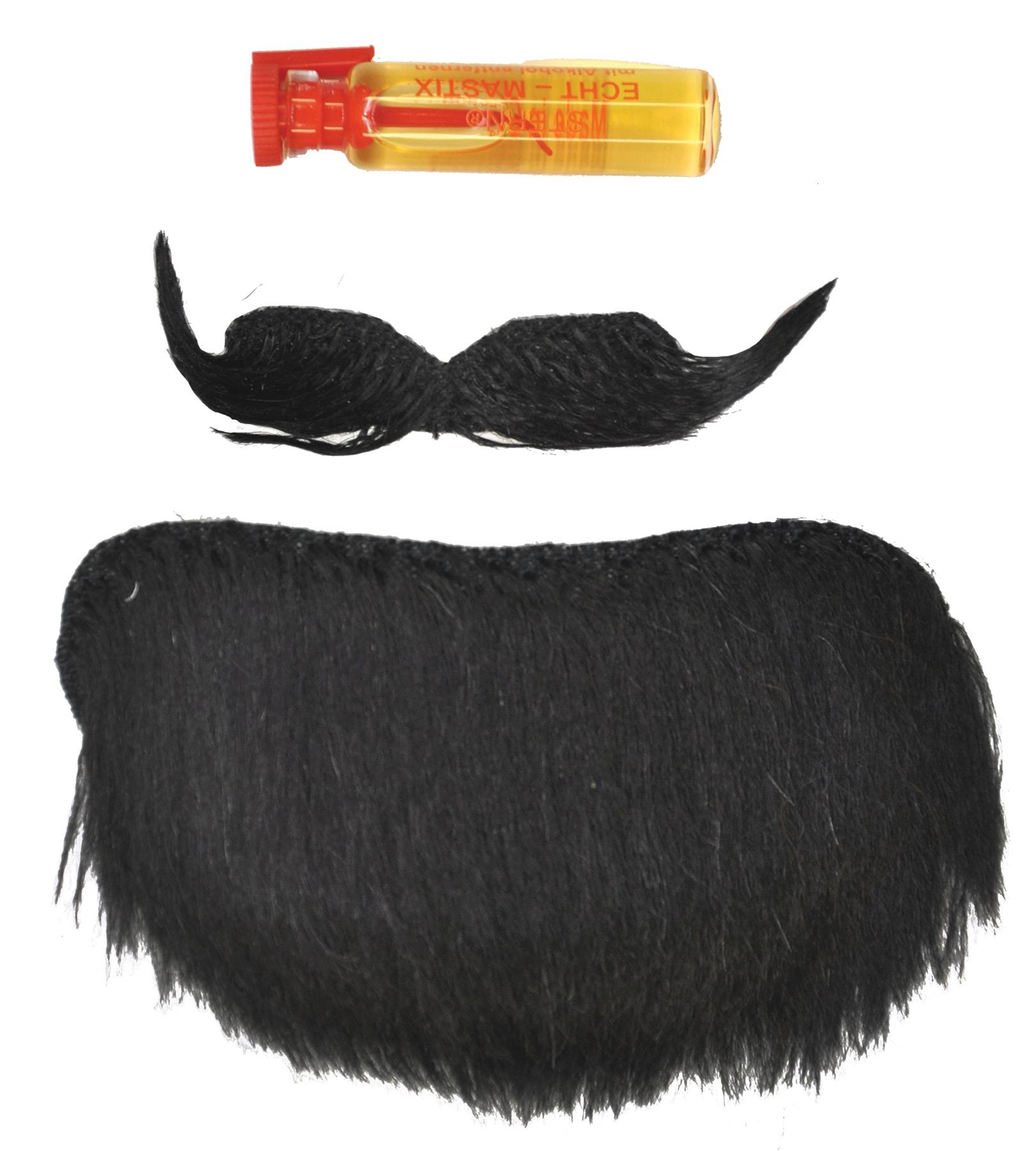 Mustache Goatee Amigo Black Adult Facial Hair Set