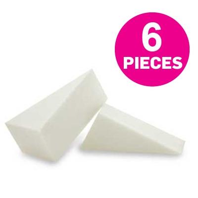 Mehron Sponge Non-Latex Foam Wedge Makeup Accessory Pack of 6