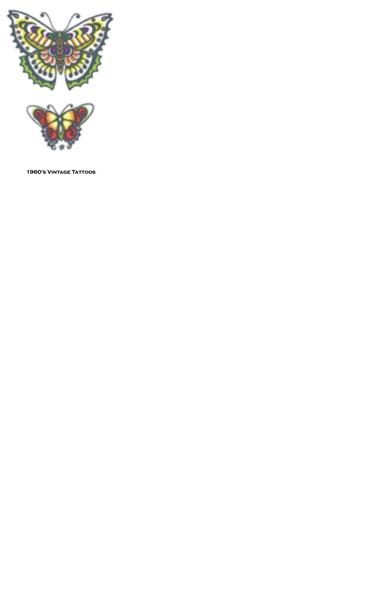 Vintage Butterflies Tattoos Makeup Accessory