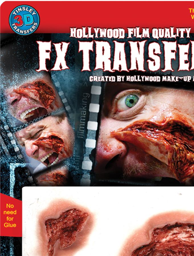 3D FX Medium Gouged Tattoos Makeup Accessory