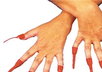 Red Devil Nails Adult Costume Accessory