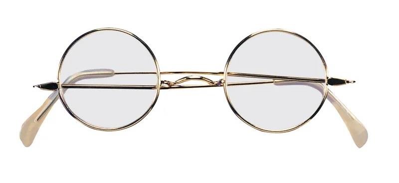 Round Santa Gold Adult Glasses