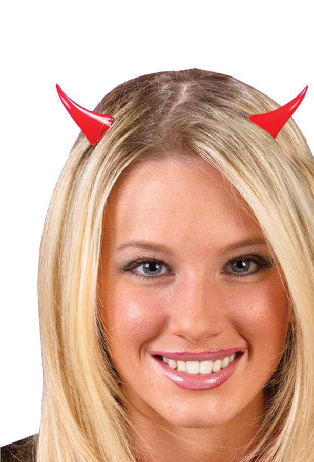 Devil Horns Clip On Adult Costume Accessory