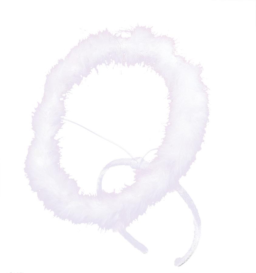 Marabou Halo White Adult Costume Accessory