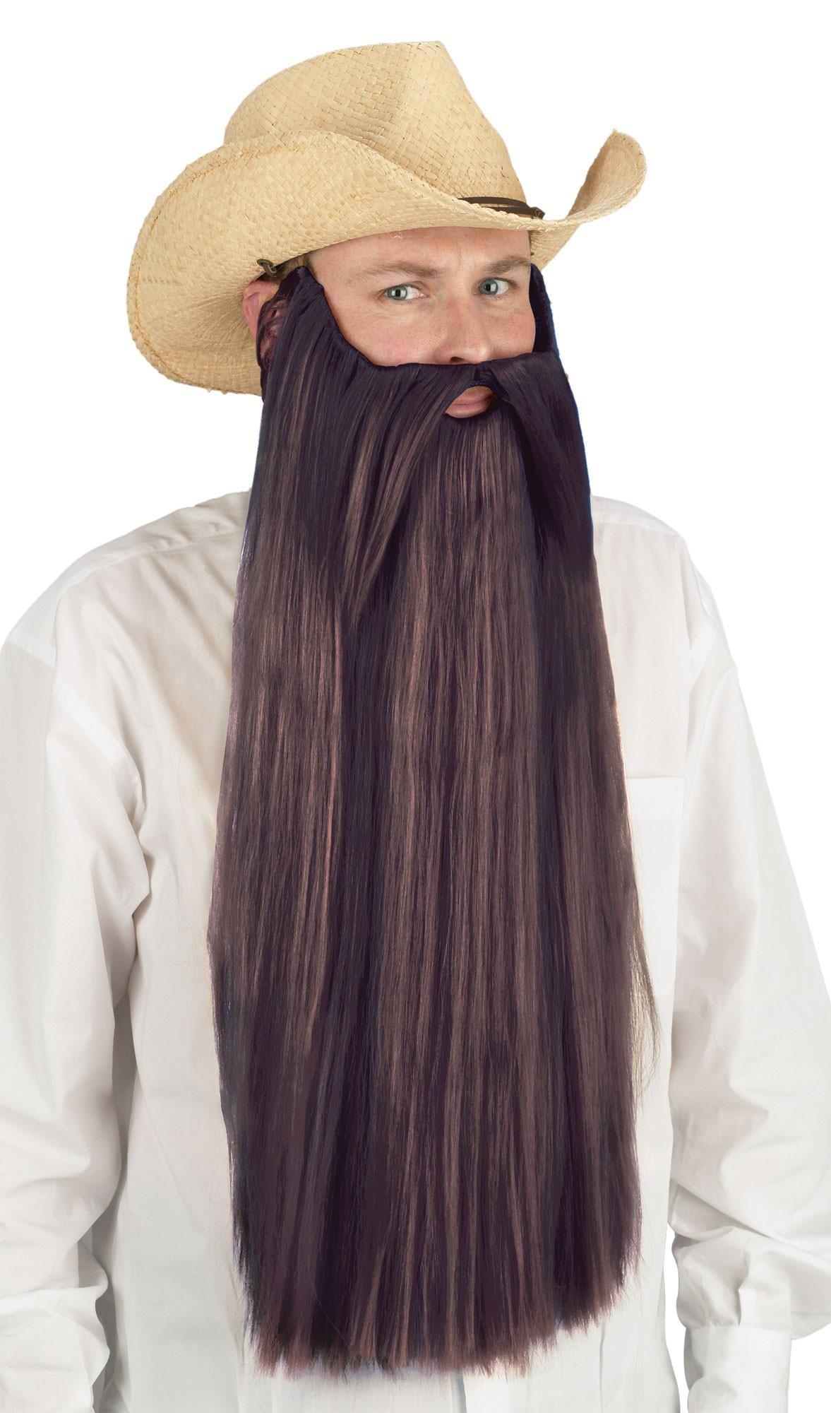 Beard With Mustache Brown Adult Costume Accessory