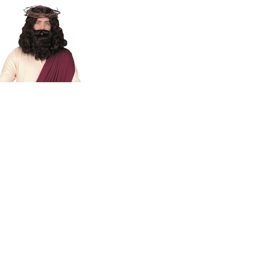Jesus Christ Brown Adult Wig and Beard