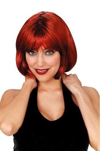 Bob Short Auburn Bangs Adult Wig