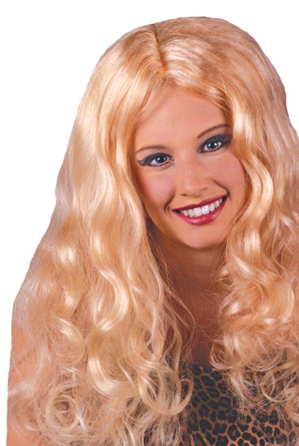 30in Curly Blonde Adult Wig