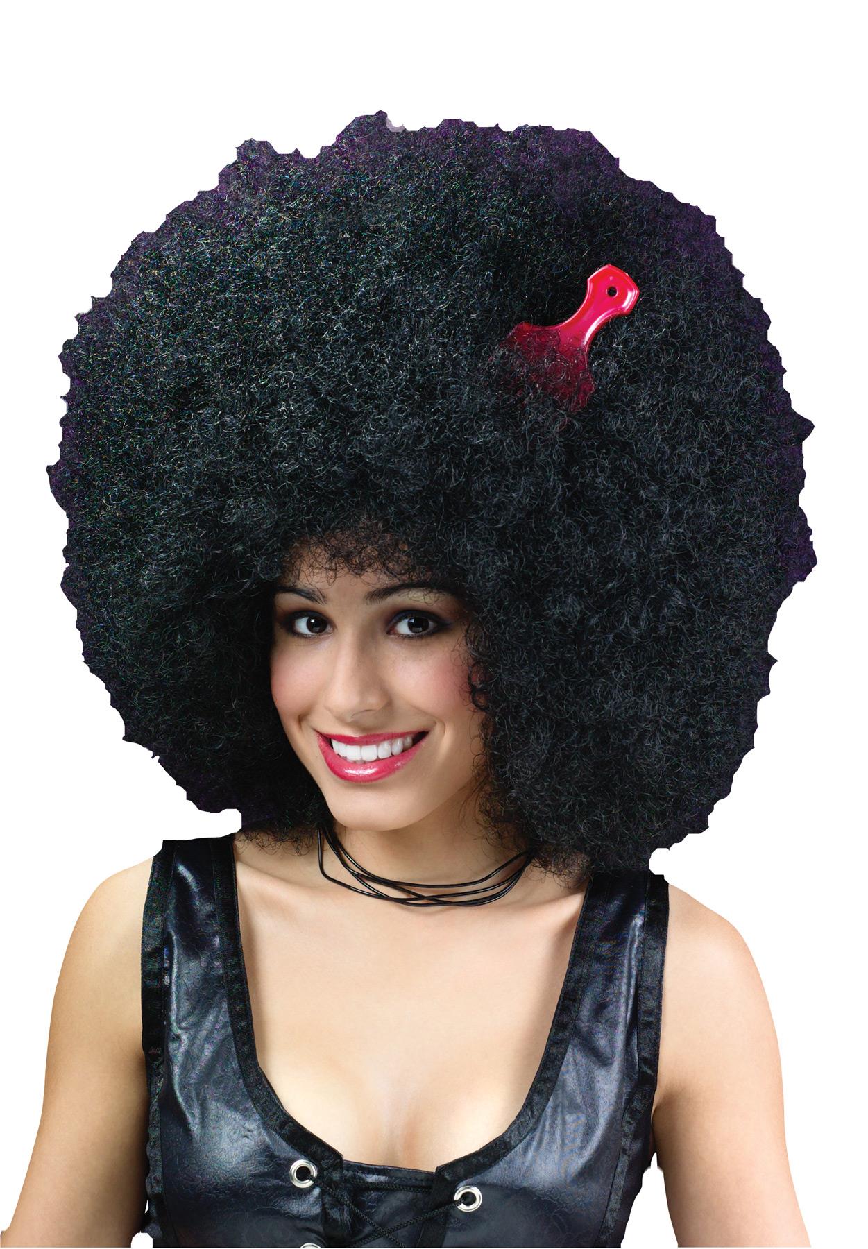 Disco Super Jumbo Afro Black Adult Wig