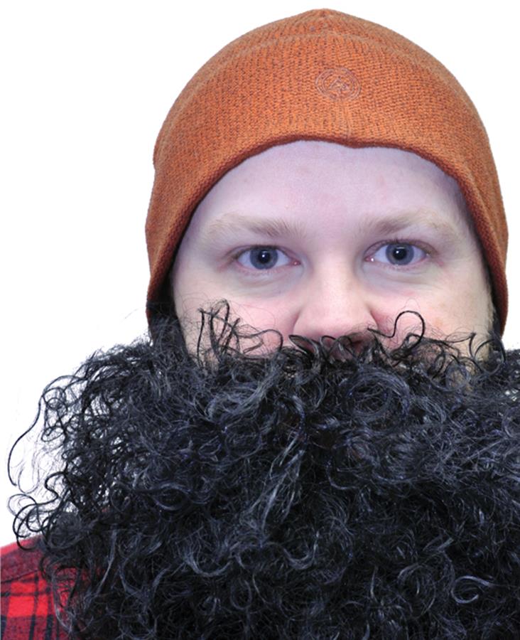 Big Curly Black Beard Adult Costume Accessory