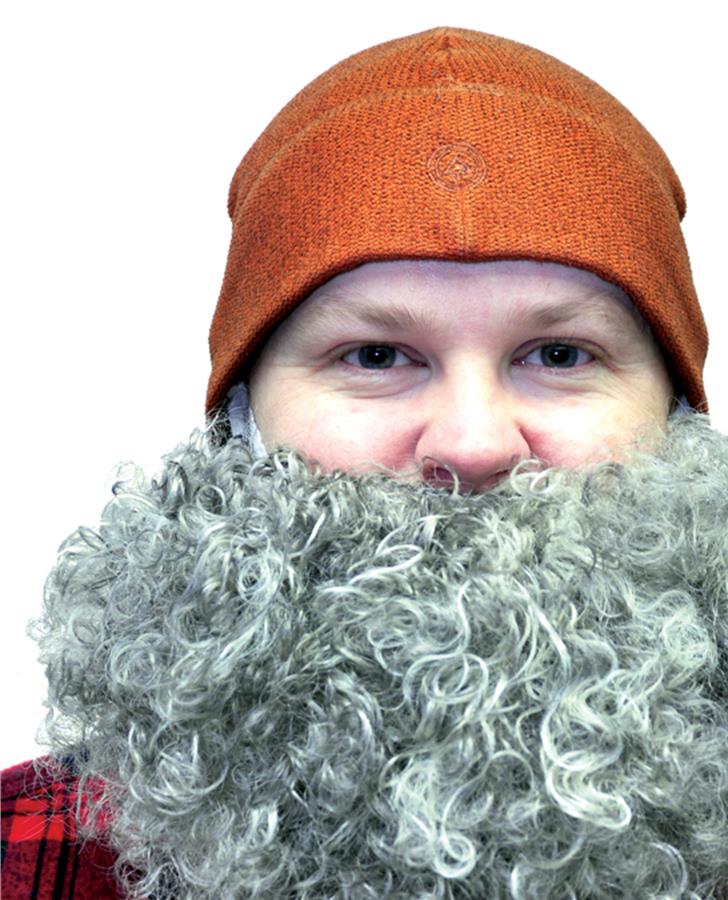 Big Curly Grey Beard Adult Costume Accessory