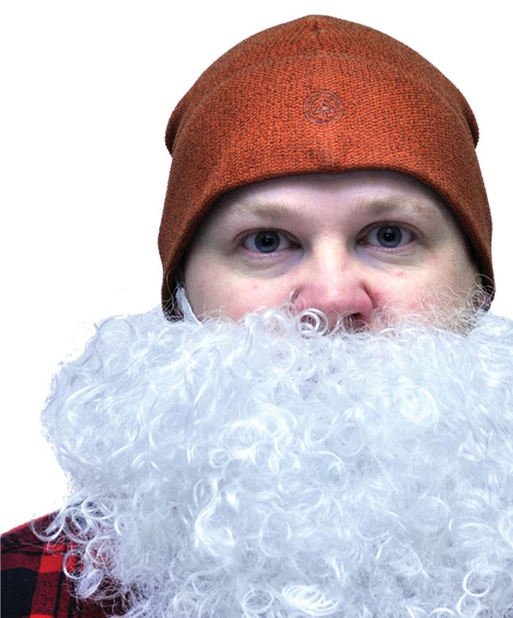 Big Curly White Beard Adult Costume Accessory