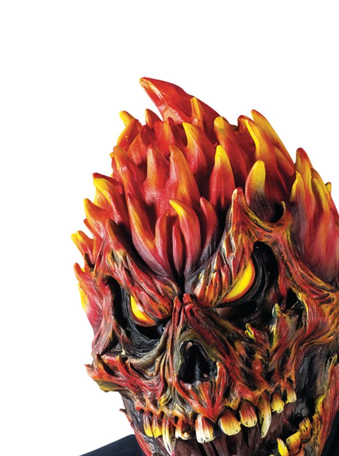 Fearsome Faces Fire Skull Adult Mask