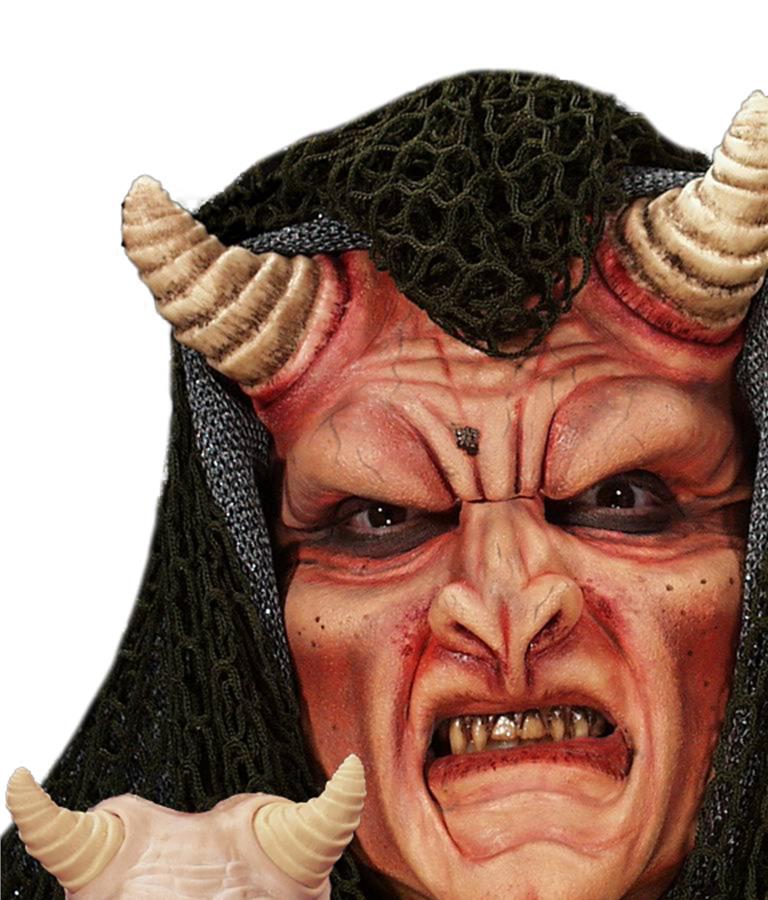 Prosthetic Demon Full Face Makeup Accessory