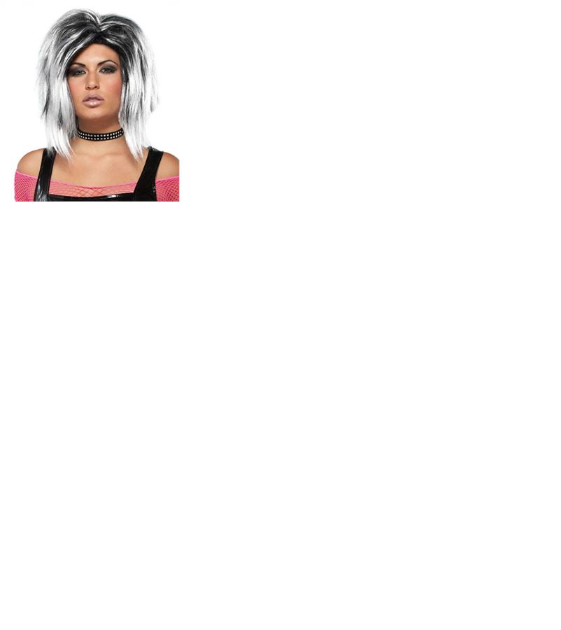 Rock Longer White Adult Wig
