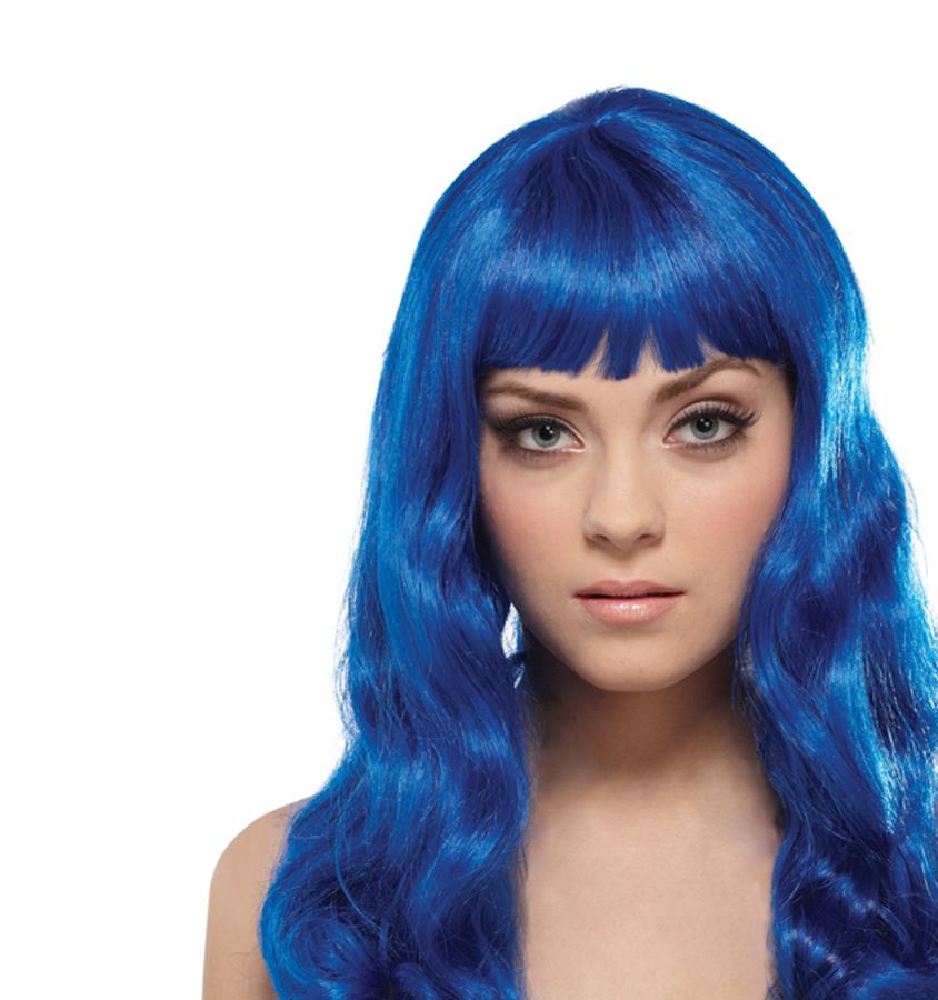 California Pop Star Blue Adult Wig