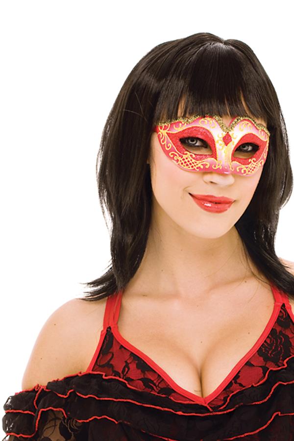 Masquerade Red Gold Adult Mask