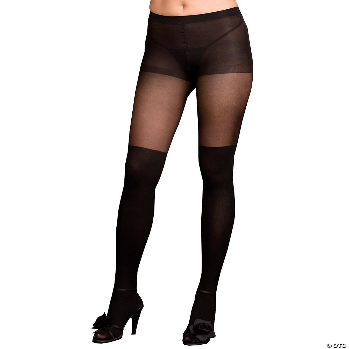Sheer Black Pantyhose Adult Plus Costume Accessory