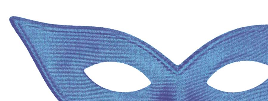 Harlequin Blue Jester Adult Mask