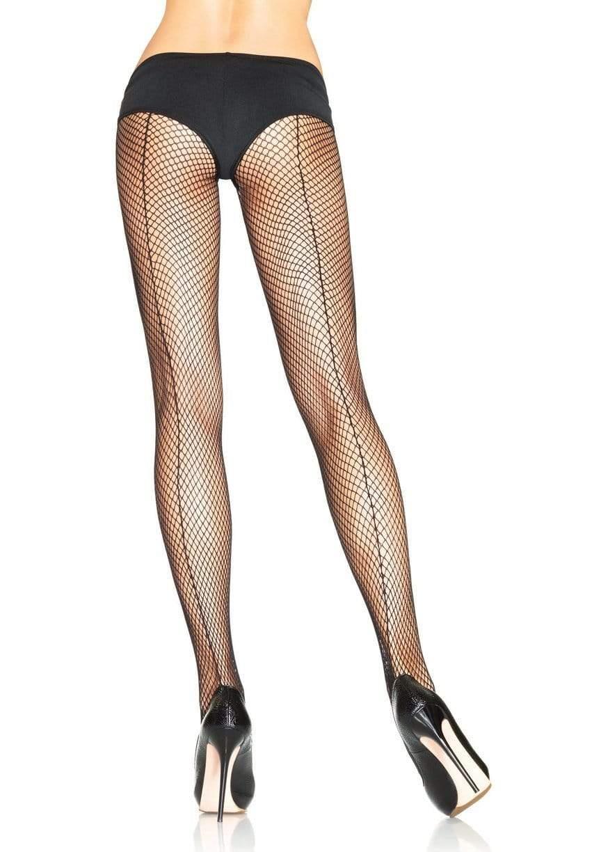 Black Fishnet Pantyhose With Seam Adult Plus Costume Accessory