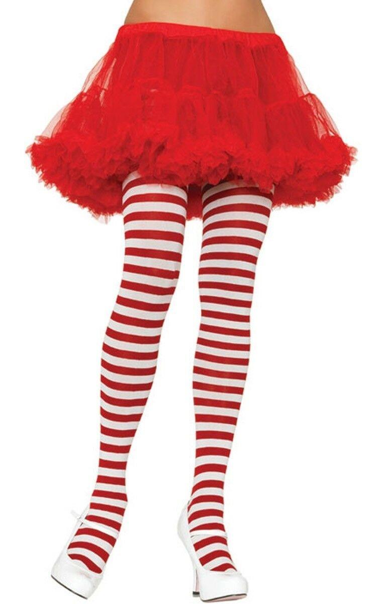 Striped Red White Tights Adult Costume Accessory