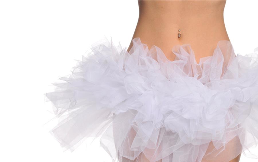 White Sexy Tutu Adult Costume Accessory