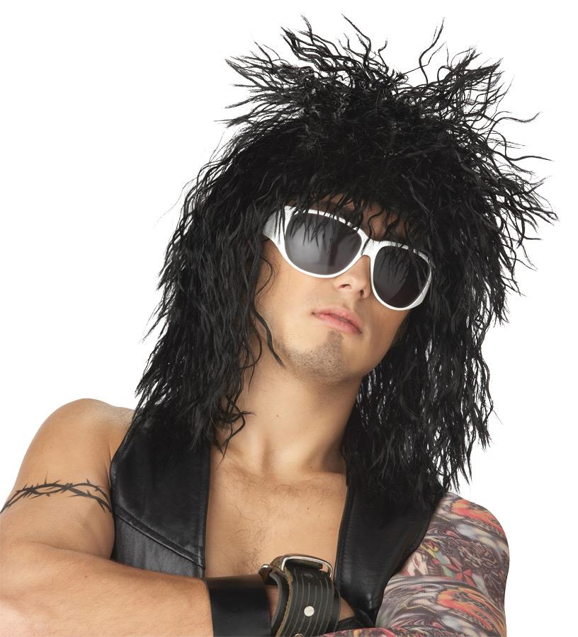 Dude Rockin' Black Adult Wig
