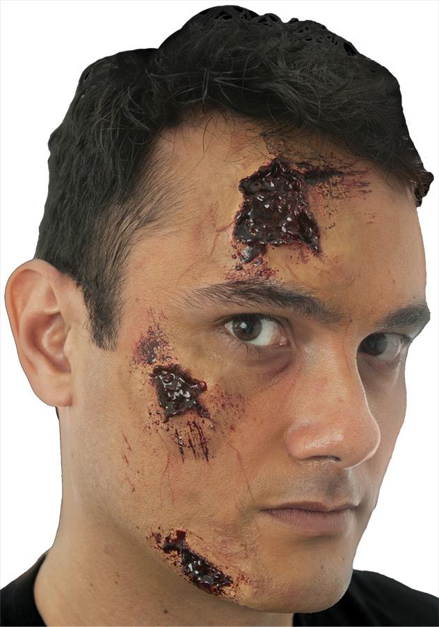 Woochie 3 Piece Gash Set Prosthetic Makeup Accessory