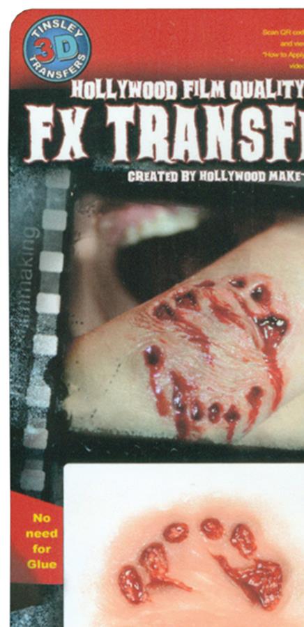 3D FX Big Bite Temporary Tattoo Makeup Accessory