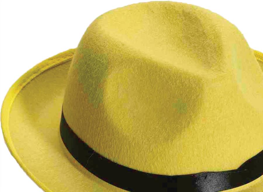 Yellow Fedora Adult Hat
