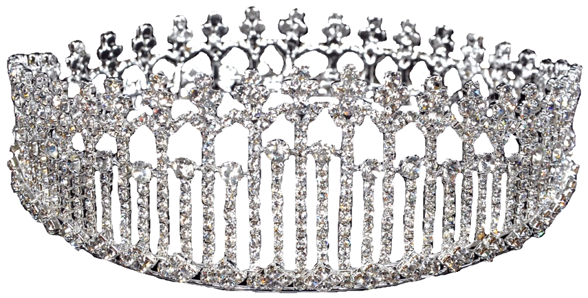 Royal Queen Crown Tiara Rhinestones 3in Adult Costume Accessory