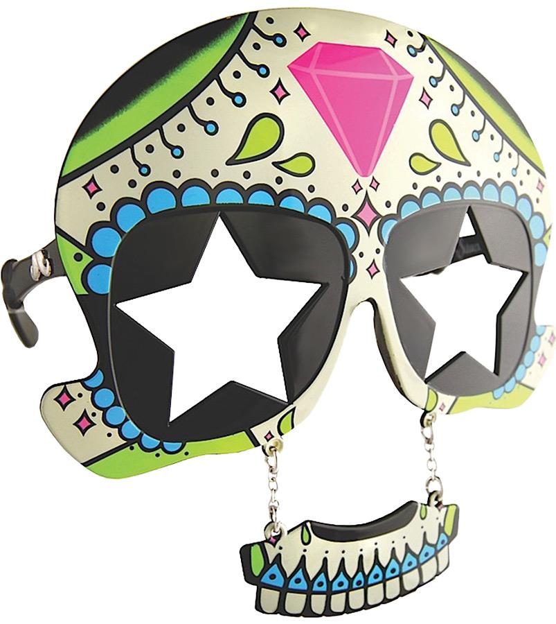 Sunstache Sugar Skull Adult Glasses