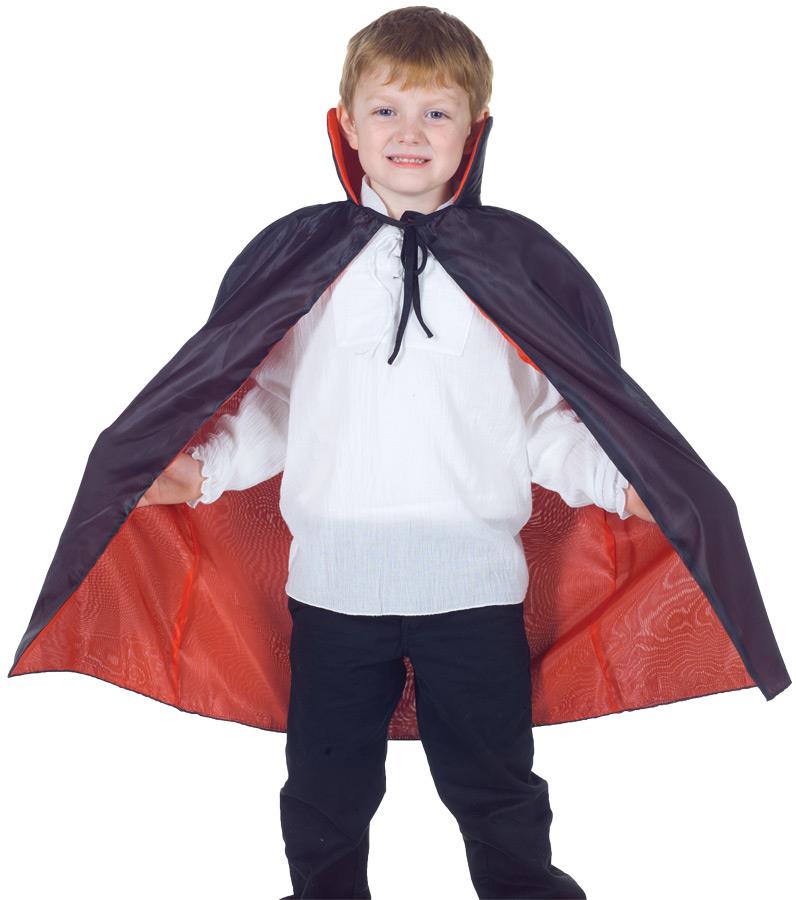 Red Black 27in Taffeta Child Cape