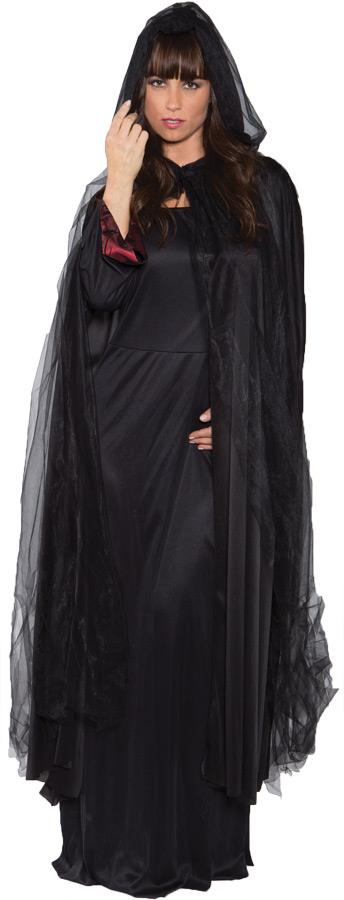 Ghost Full Black Adult Cape