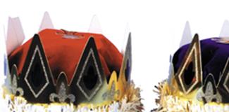 Blue or Red Paper Queen Crown Adult Costume Accessory